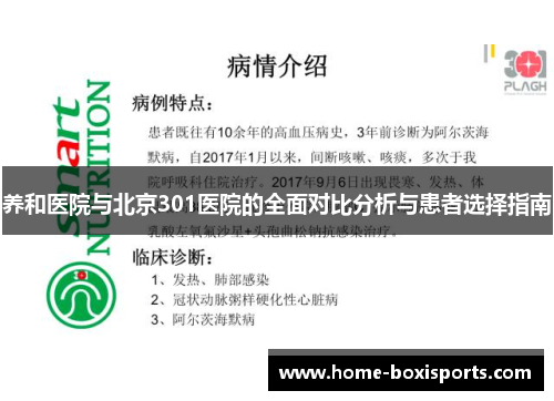 养和医院与北京301医院的全面对比分析与患者选择指南